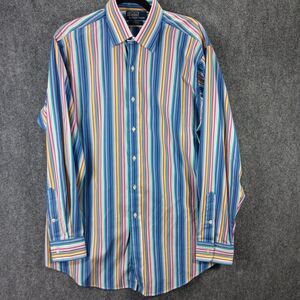 Polo Ralph Lauren Curham Shirt Mens L Multicolor Striped Classic Fit Button Up